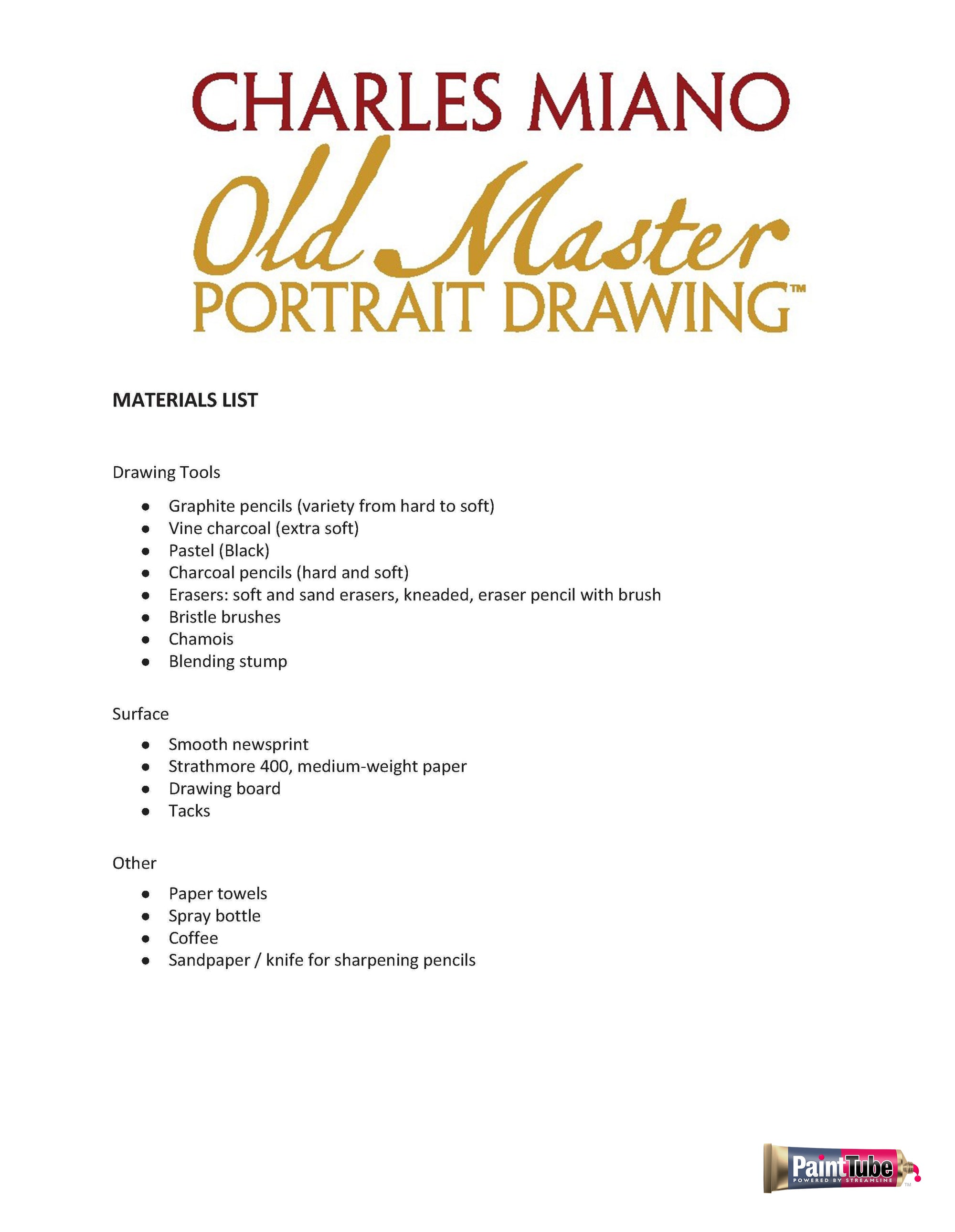 Charles Miano: Old Master Portrait Drawing