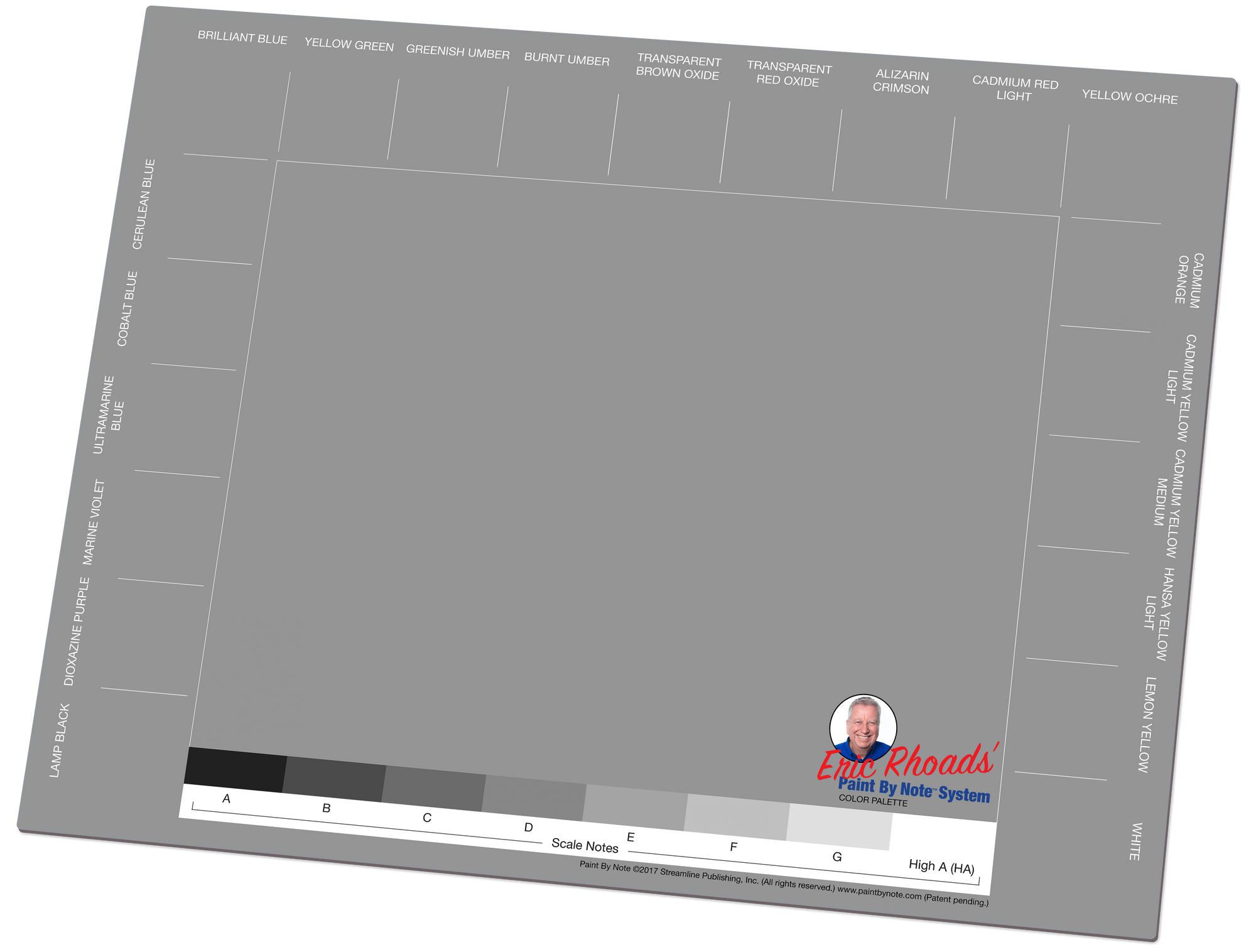 Paint By Note Sturdy Acrylic Palette Set (Grey Scale and Color Palette)