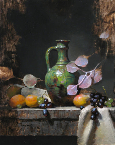 Jeff Legg: Green Bottle and Apricots