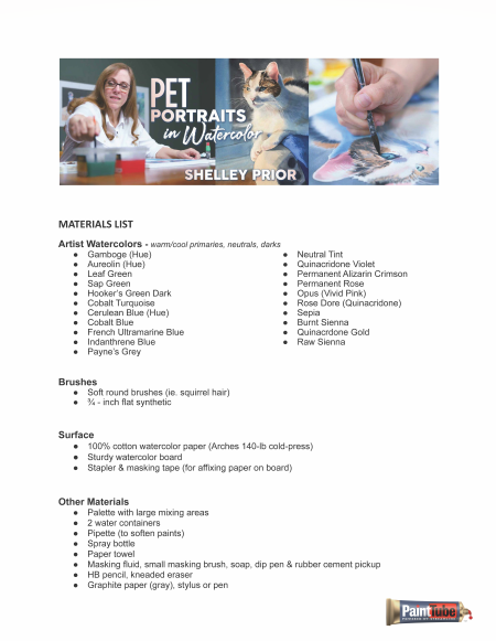 Shelley Prior: Pet Portraits in Watercolor